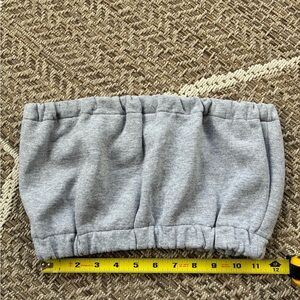 Gray Strapless Tube Top Small